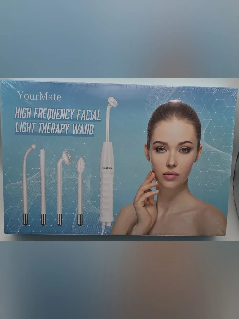 YourMate PhotoTherapy Device High Frequency Facial Wand Machine Argon